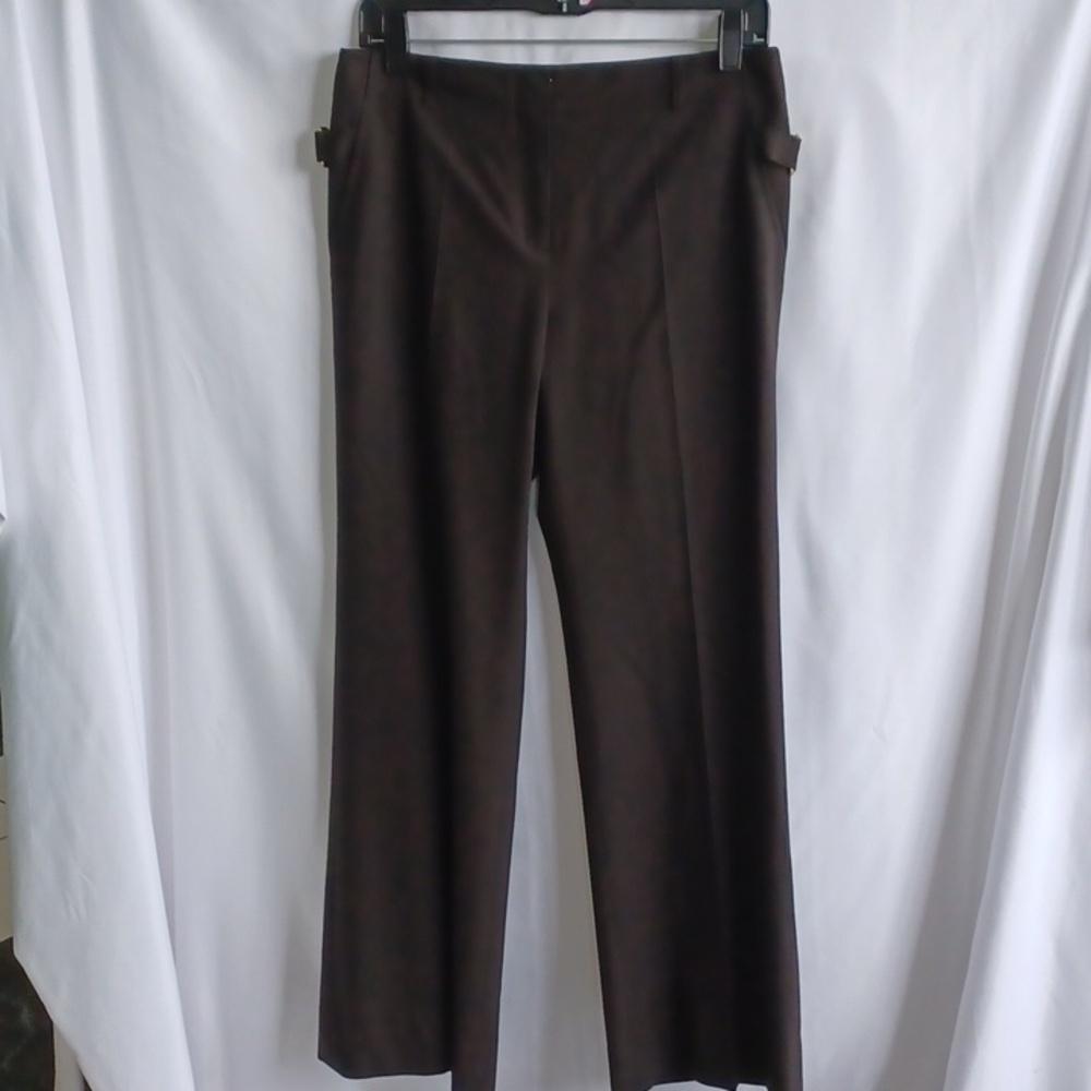 Per Se Brown Wool Dress Pants Slacks Trousers Sz 6, 29" Inseam